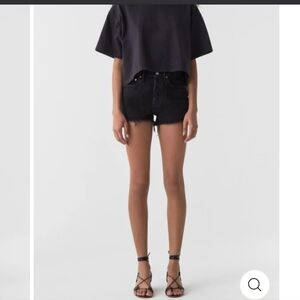 AGOLDE Parker Vintage Cut Off Shorts Tidal Black Shorts S 27